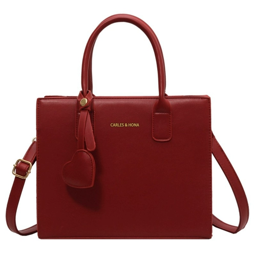 Вместительная и большая сумка через плечо, красная барсетка для невесты, премиум класс