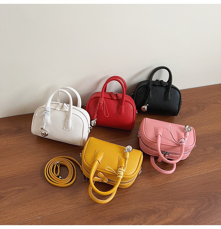 Borsa a tracolla rossa da donna, piccola borsa a secchiello tote_voghion.com
