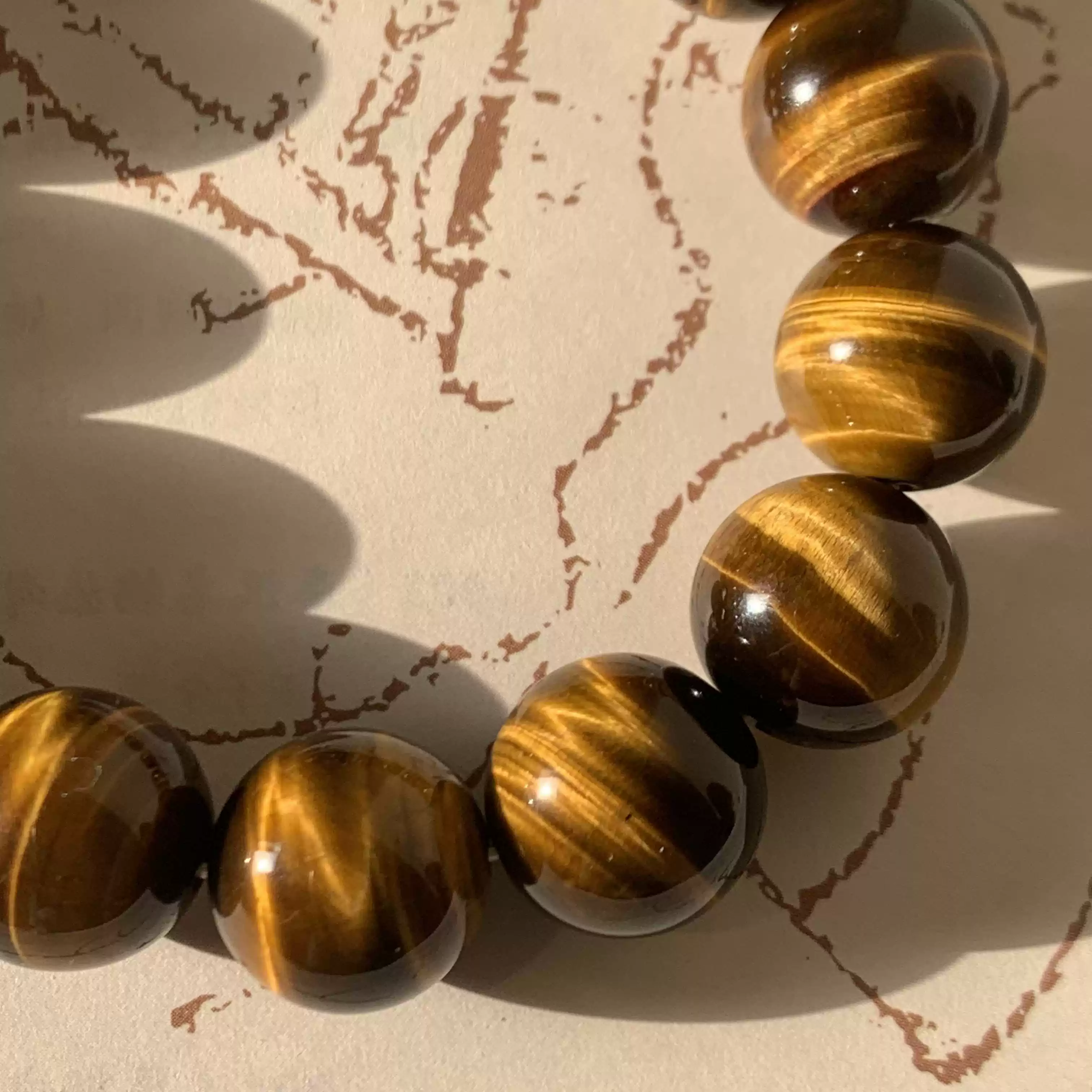 建木信使｜【高品质】天然黄虎眼石水晶手串无优化