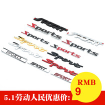 3D stereo car labelling car retrofit Sport sport Sport personality car label Metal side Peupeting Label car sticker
