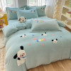 Class a New Cartoon Towel Embroidery Milk Velvet Four-Piece Set, Thickened and Warm Bed Sheet, Duvet Cover, Fleece-Lined Bedding