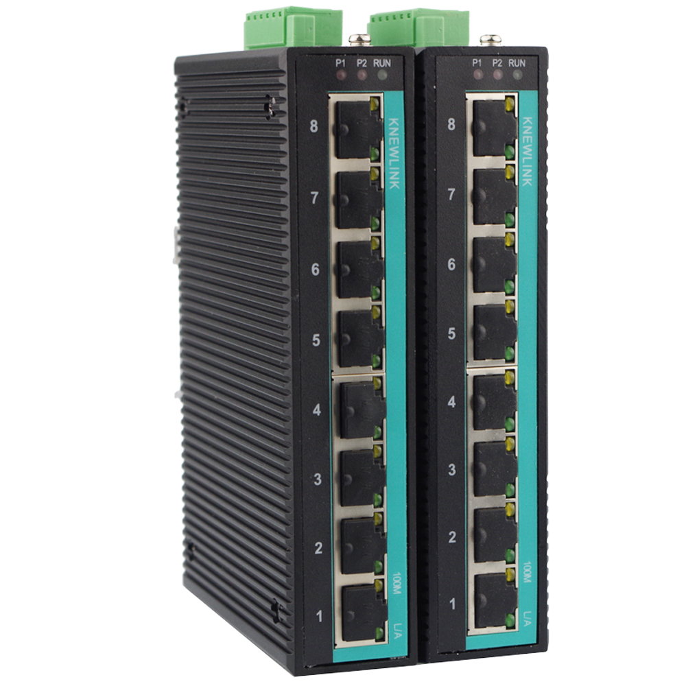 8-port Gigabit Switch Industrial Switch DIN Rail Mount 1000M Switch AC DC220V