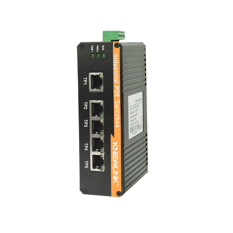 Industrial POE Switch 5 Port POE Switch 48V POE Power Supply Switch Rail type