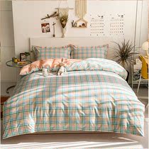 bed linen four pieces of pure cotton full cotton dorm room single bed with three sets of bedding