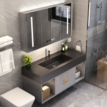 Light luxury intelligent rock board marble bathroom cabinet combination simple washbasin basin toilet wash table