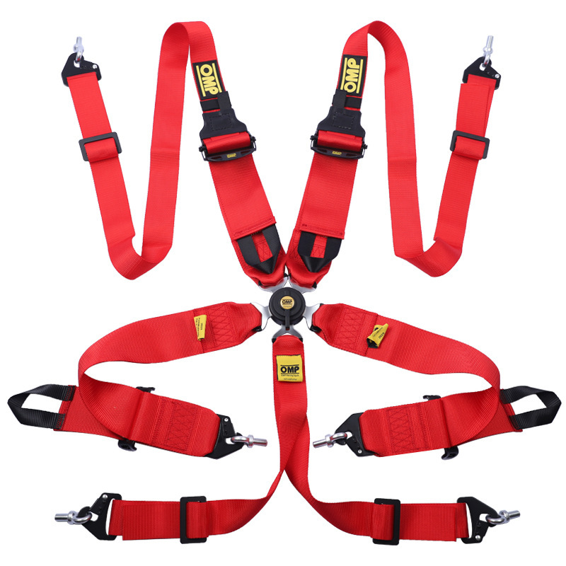 High-End Five-Point Safety Harness New Model Omp Racing Modified Quick-Release Car Safety Belt Shoulder Protector Limiter
