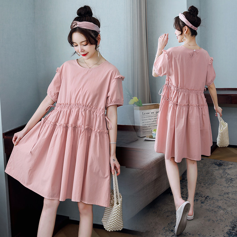 Maternity dress summer dress 2021 small fresh age reduction tide hot mom personality summer loose plus size summer skirt