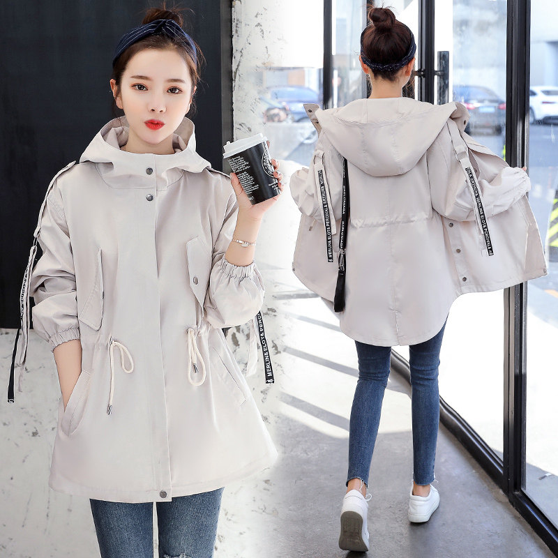 Maternity coat trench coat spring and autumn 2021 new trendy Korean version loose size fashion casual maternity autumn top