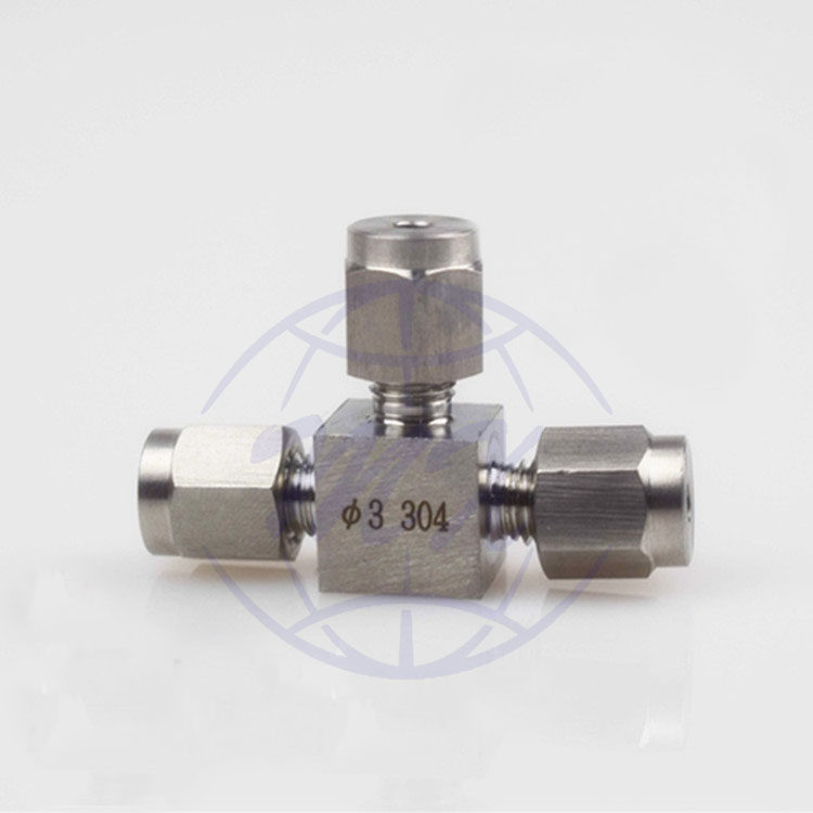 不锈钢异径三通 变径三通 大小三通 实验室 气路 3mm 6mm