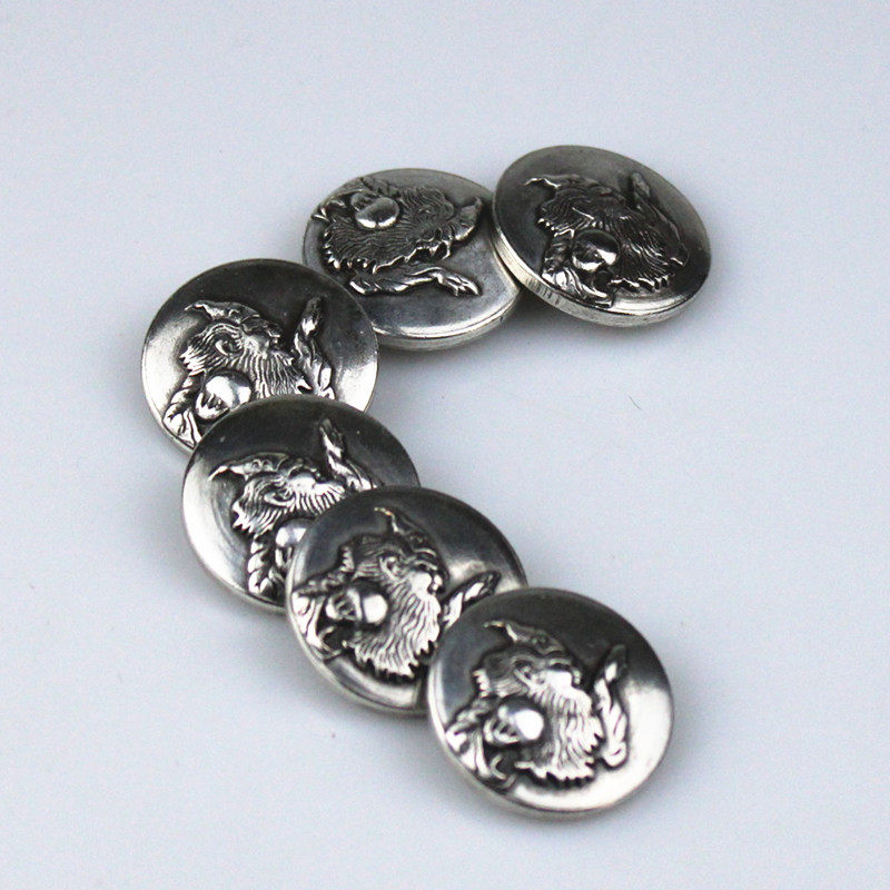 Fiscal Buttoned decoration Decorative Sheet Handmade Leather Kit Bag Five Gold Accessories Ancient 25m Lock Screw Chaab Buttons