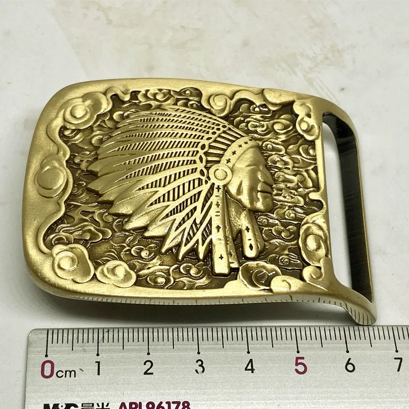Copper belt, high-end buckle, brass accessory, 40mm