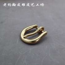 Pure copper belt buckle Pin button American environmental protection brass horseshoe pin belt buckle 20mm hardware belt buckle