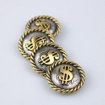 New products Classic Western Dollar Closed Decoration Clothing Clothing Clothing Art Hardware Ancient Silver Point Golden Tang String