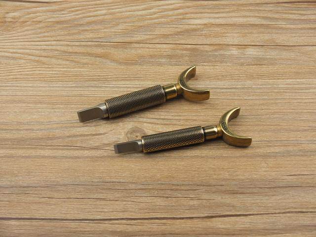 Leather carving tool alloy carving double bearing rotating knife copper color paleo - copper 5 knife head