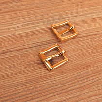 Handmade leather art Italian order 15mm gold-plated needle buckle belt buckle pin buckle box buckle real gold color