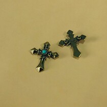 Handmade leather hardware and leather accessories handmade leather carving decorative buckle imitation pine cross bronze cloth buckle