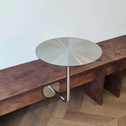 Popular Trendy Milk Tea Shop Cafe Popular Wall-mounted Stainless Steel Small Round Table Wall-mounted Wall-mounted Table Card-holder Table