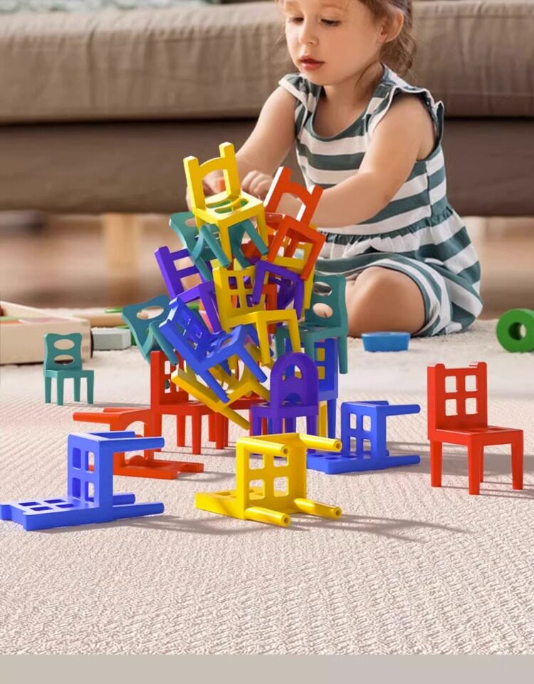 Дженга 儿童椅子叠叠乐玩具男孩桌面7游戏益智思维训练女孩3到6岁专注力5 Hi Mladic