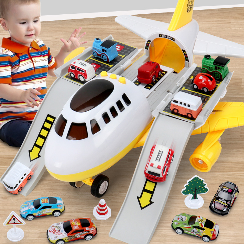 Children's toy airplane boy boy 4-year-old 3 baby Large-size-resistant and puzzle-proof multifunctional toy car
