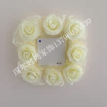 Solid Rose Flowers Beige Cloth Art Switch Glued and closed Fire sticker can be customized