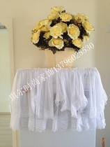 Pure white lace cloth art refrigerator dust cover refrigerator curtain cover towel for sun protection and dust protection according to ruler