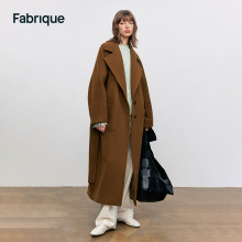 Fabrique's new Hepburn woolen jacket for autumn and winter, women's middle wool coat for 2023, high-end suit long style