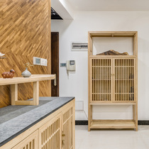 Shanghai customer new Chinese style ash wood living room log furniture pure solid wood Chinese style full set effect solid wood can be customized