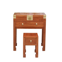 Small Dresser Mini small family Type New Chinese Makeup Table Bedroom Solid Wood Log Furniture Custom Minimalist Hyundai
