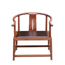 Modern new Chinese style sales office log all solid wood hotel club single leisure chair sofa chair Chinese style armchair