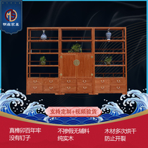 New Chinese solid wood logs Go to the living-room Bookcase Bookcase Shelves Landing Folk Shelf Bogu Rack Storage Racks Combination