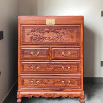 Solid wood full aroma Zhangwood Whole Load Bucket Cabinet Carved Wardrobe storage Bedroom Drawers Collection Cabinet Chinese Flower Bird with box cabinet