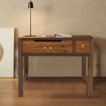 Red Wood Furniture New Chinese Solid Wood Small Desk Chicken Wings Wood Desk Brief Modern Writing Computer Table And Chairs Corner