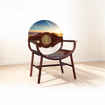 Leisure chair new Chinese style old elm study furniture book chair home creative student writing chair all solid wood dressing stool
