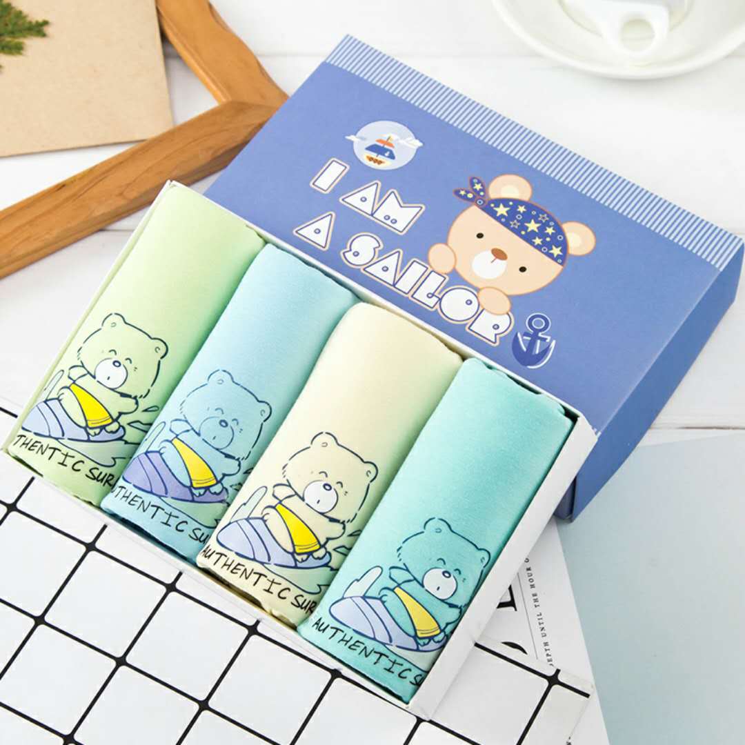 Children's underwear boy Underpants 3 years old CUHK Tong Children's baby Four corner pants Modale Four corner pants Boys shorts