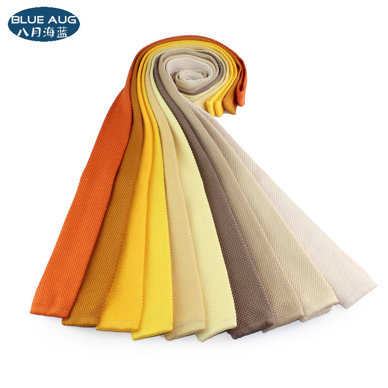 Casual Korean version of wool thread stitch with narrow version of vegetarian color flat head small tie male student Teen Retro Infinity Gift Box Dress