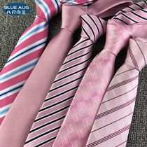 BULE AUG mens clothing French luxury Mulberry Silk a variety of pink silk tie wedding ceremony groom groom best man