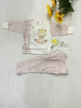 Bunbile baby baby baby spring autumn newborn contract suit double sided pure cotton even foot and sleeve