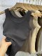 Threaded cotton pure hot girl short suspender vest women's top summer sleeveless short-sleeved T-shirt slim inner bottom