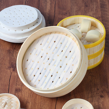 Steamer Paper for Steaming Buns and Mantou, Food-Grade Household Steamer Cloth, Oil Paper Mat, Non-Stick, Disposable