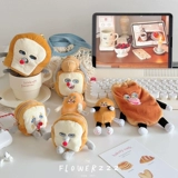 Забавная милая небольшая сумка, плюшевая кукла, наушники, аксессуар на рюкзак, подвеска, сумка для хранения, хлеб, подарок на день рождения