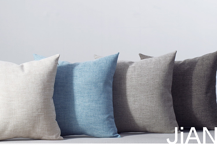 Lớn lanh rắn màu bông sofa Bắc Âu giường gối đệm bao gồm phòng khách hiện đại nhỏ gọn vải kiểu gối vuông - Trở lại đệm / Bolsters chăn kèm gối