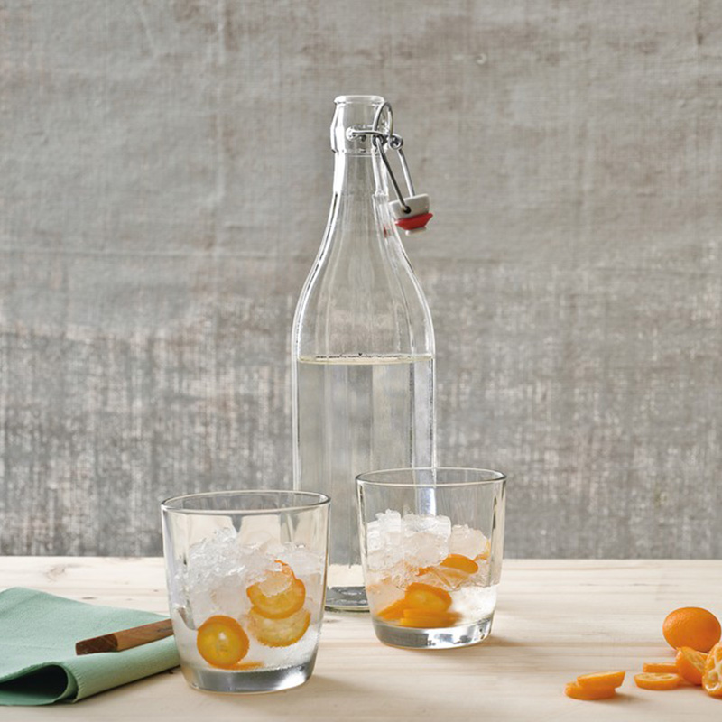 Oxford Metal Buckle Rubber Stopper Vertical Stripe Seal Bottle Imported Bormioli Rocco Oil Vinegar Bottle Spot