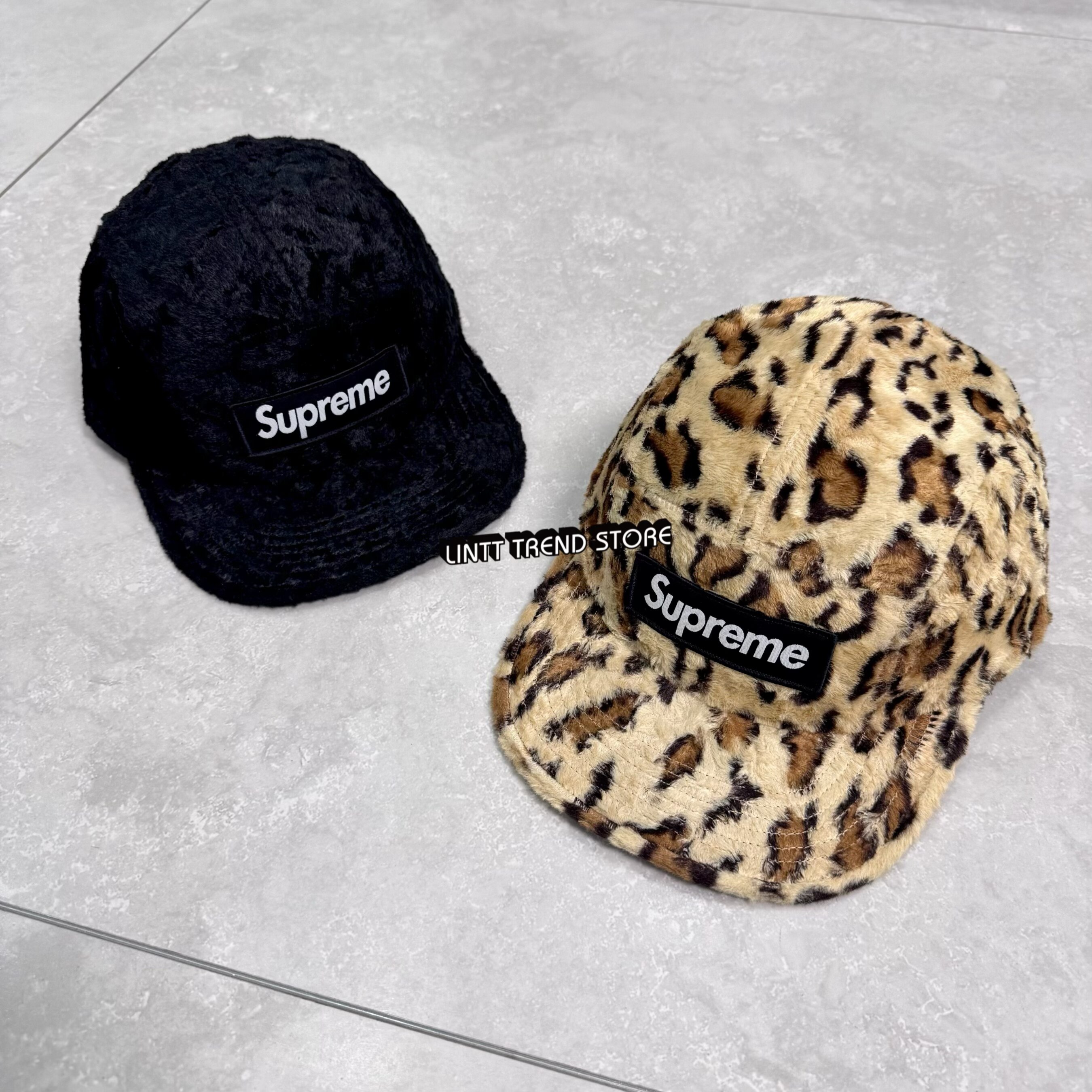 Supreme x 藤原浩GOODENOUGH联名绒面豹纹露营帽：👑潮流界的新宠，你