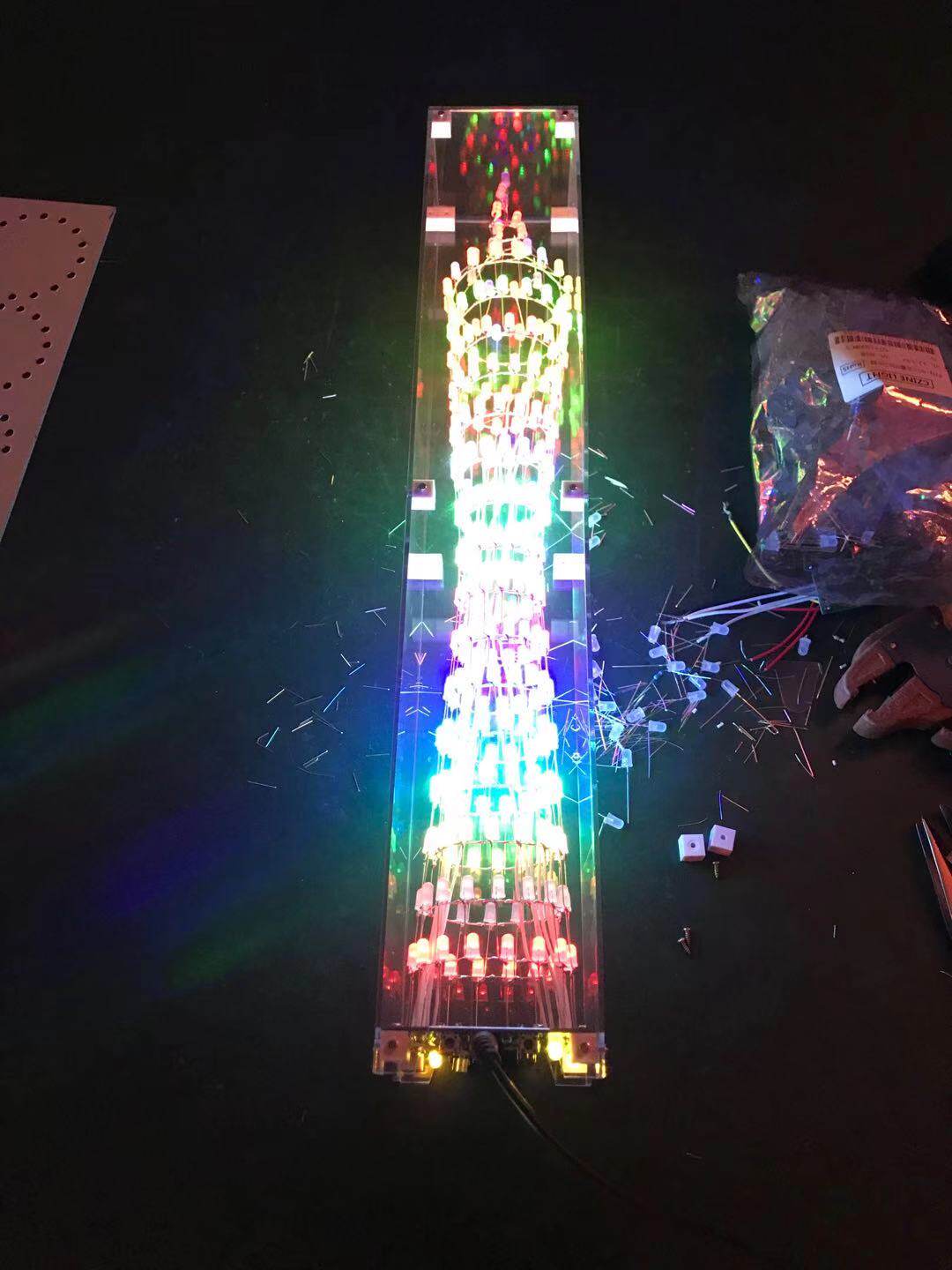 LED luminous Guangzhou tower finished small brute waist process gift hem decoration