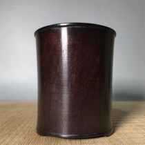 Sandalwood Engraving Pen Holder Retro China Wind Office Supplies Tabletop Swing Piece Writing Brush Containing Box Wenfang Four Precious Gifts