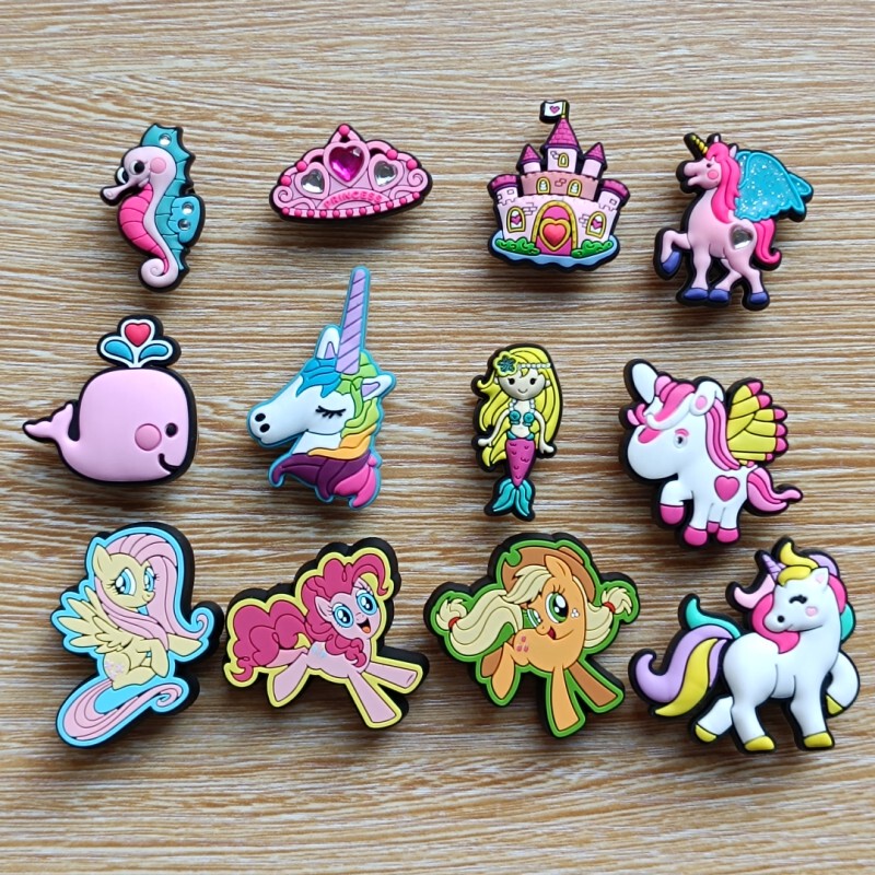 Crocs Shoe Charms Genuine Accessories Castle My Little Pony Unicorn Mermaid