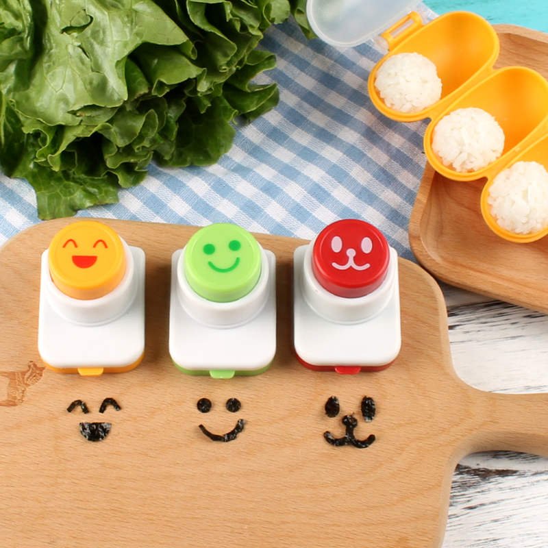 Expression Embossing Mold Suit Sea Moss Purple Vegetable Maker Smiley Face Printed Mold Meal sushi Embossing Machine Styler