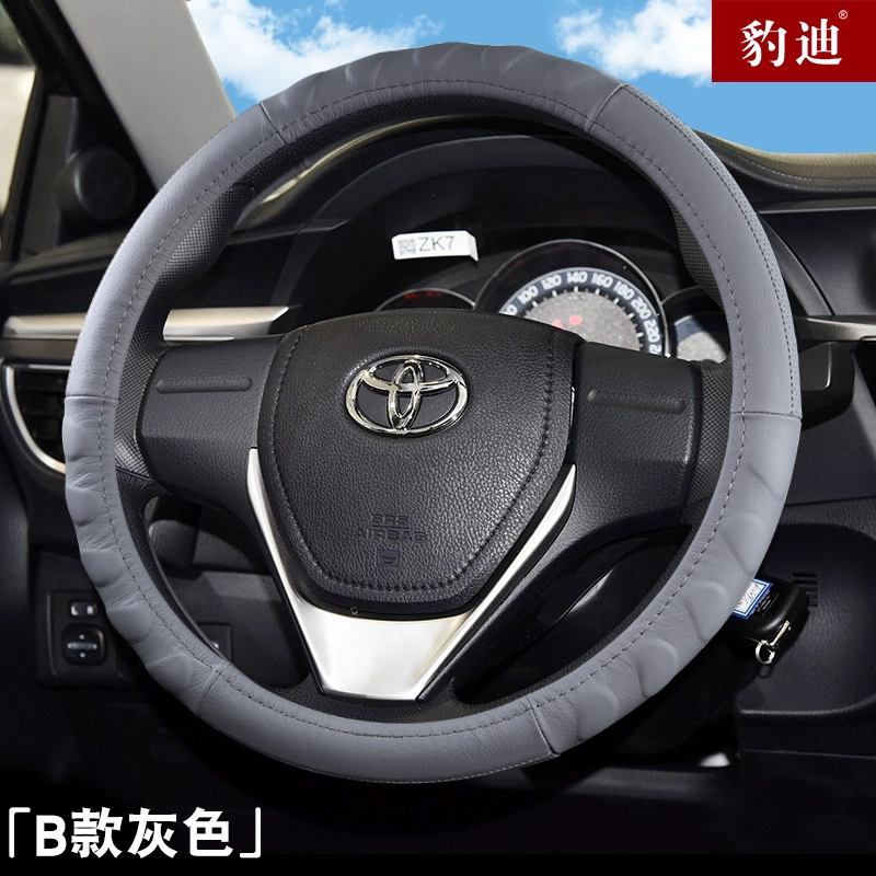 Bọc da vô lăng xe Toyota Corolla Camry RAV4 Rongfang Vios Ray lóa sang chảnh tay cầm bốn mùa bọc vô lăng ô tô bọc vô lăng da thật 