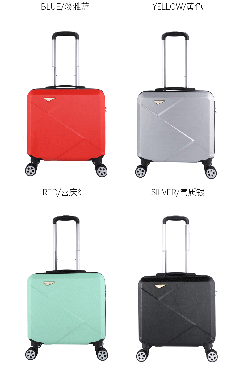 Phiên bản tiếng Hàn của vali nhỏ nữ 18 inch mật mã nội trú hộp nam phổ dụng vali 16 inch xe đẩy di động trường hợp thủy triều - Va li sunny vali