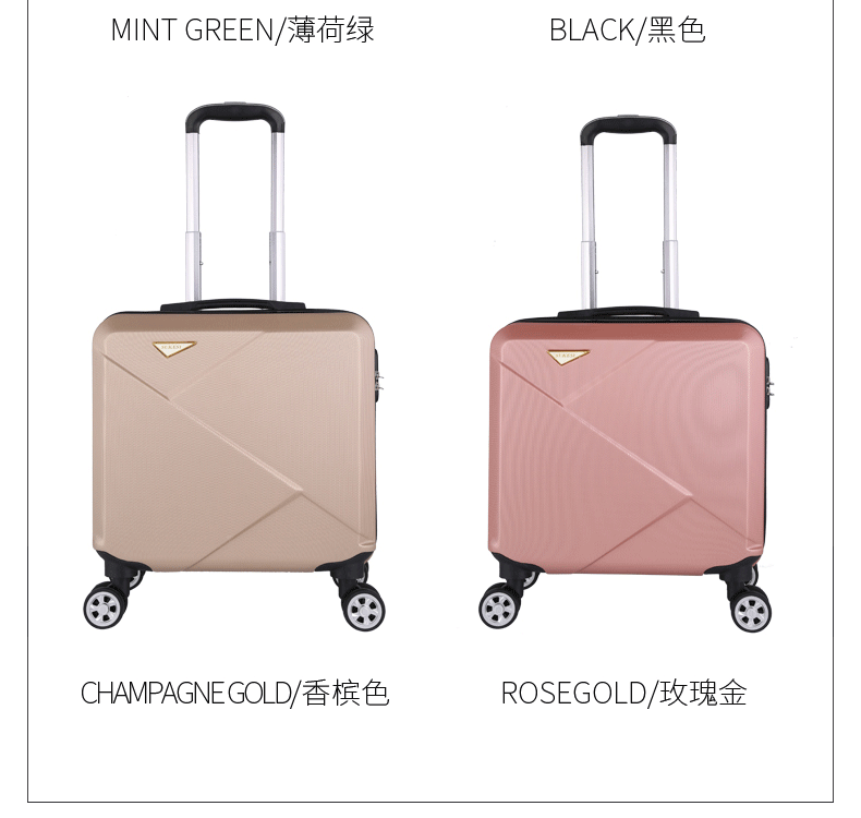 Phiên bản tiếng Hàn của vali nhỏ nữ 18 inch mật mã nội trú hộp nam phổ dụng vali 16 inch xe đẩy di động trường hợp thủy triều - Va li sunny vali